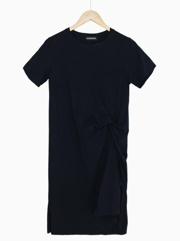 CARLA | Ribbed Silhouette Dress | Black
