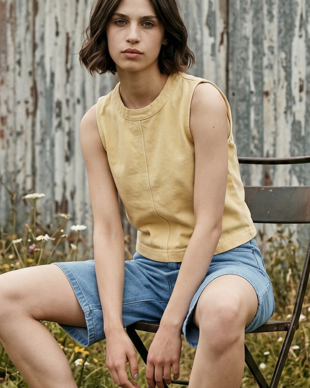 LITAL | Minimal Sleeveless Top | Yellow