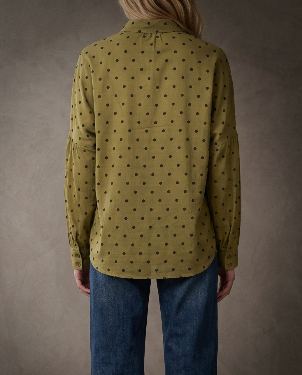 MIA | Polka Dot Fluid Shirt | Olive