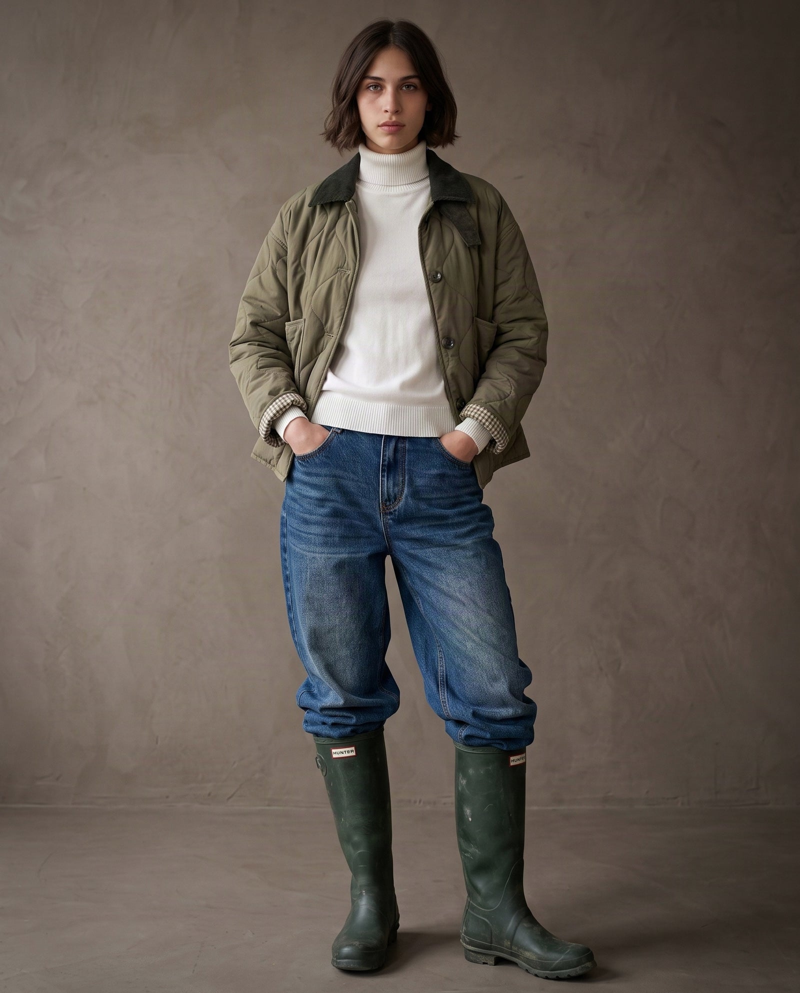 HARRIET | Quilted Country Jacket | Olive