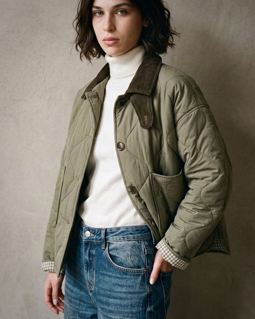 HARRIET | Quilted Country Jacket | Olive
