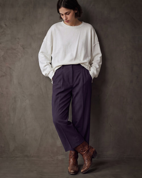 HANNA | Raw Edge Sweatshirt | Milk