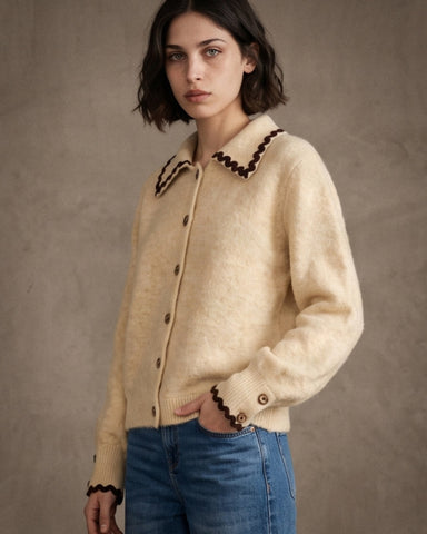 MIKA | Ruffle Collar Shirt | Check