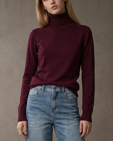 POLINA | Cashmere Enriched Roll Neck | Beige