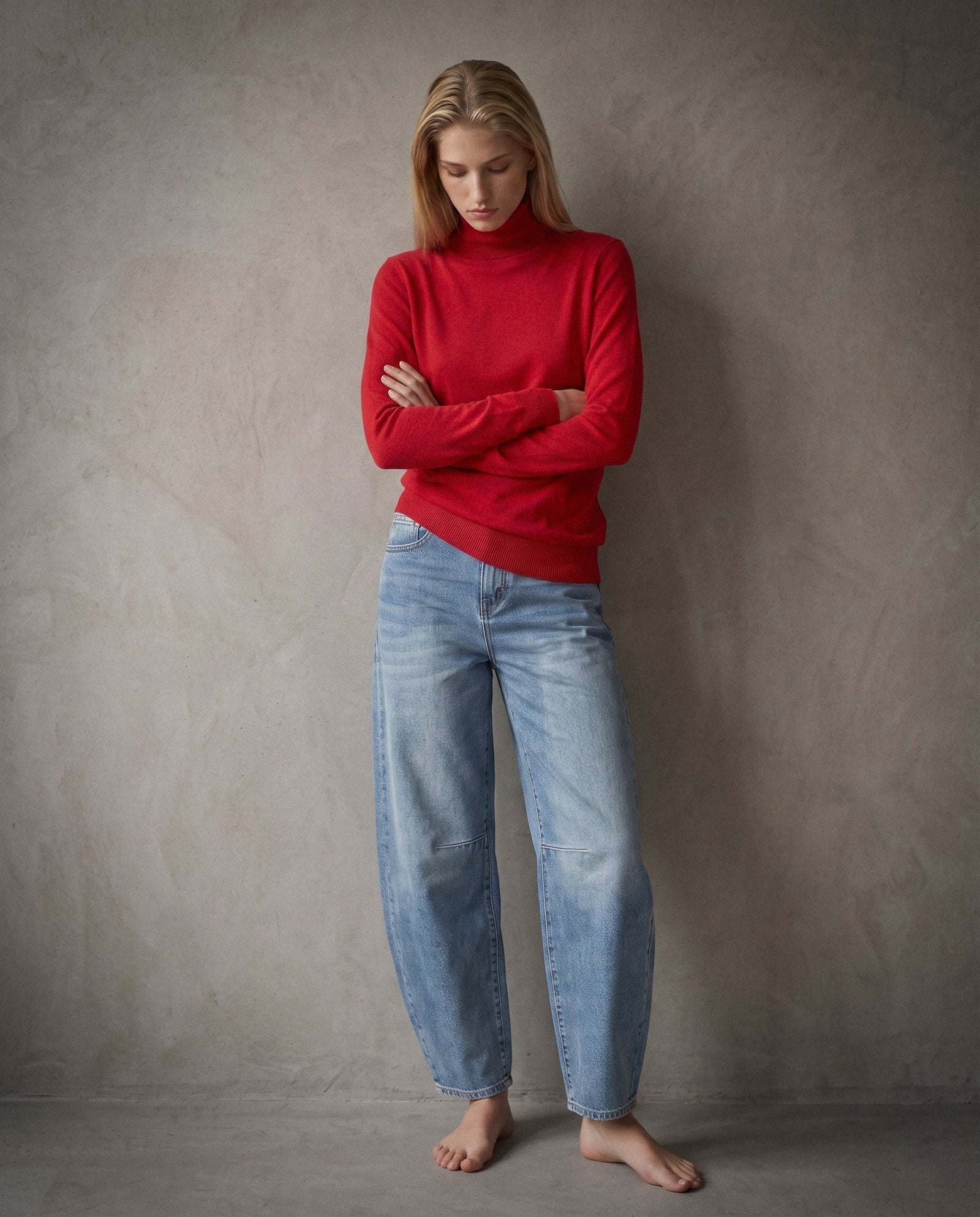 POLINA | Cashmere Enriched Roll Neck | Russet