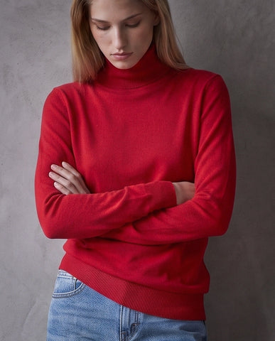 POLINA | Cashmere Enriched Roll Neck | Black