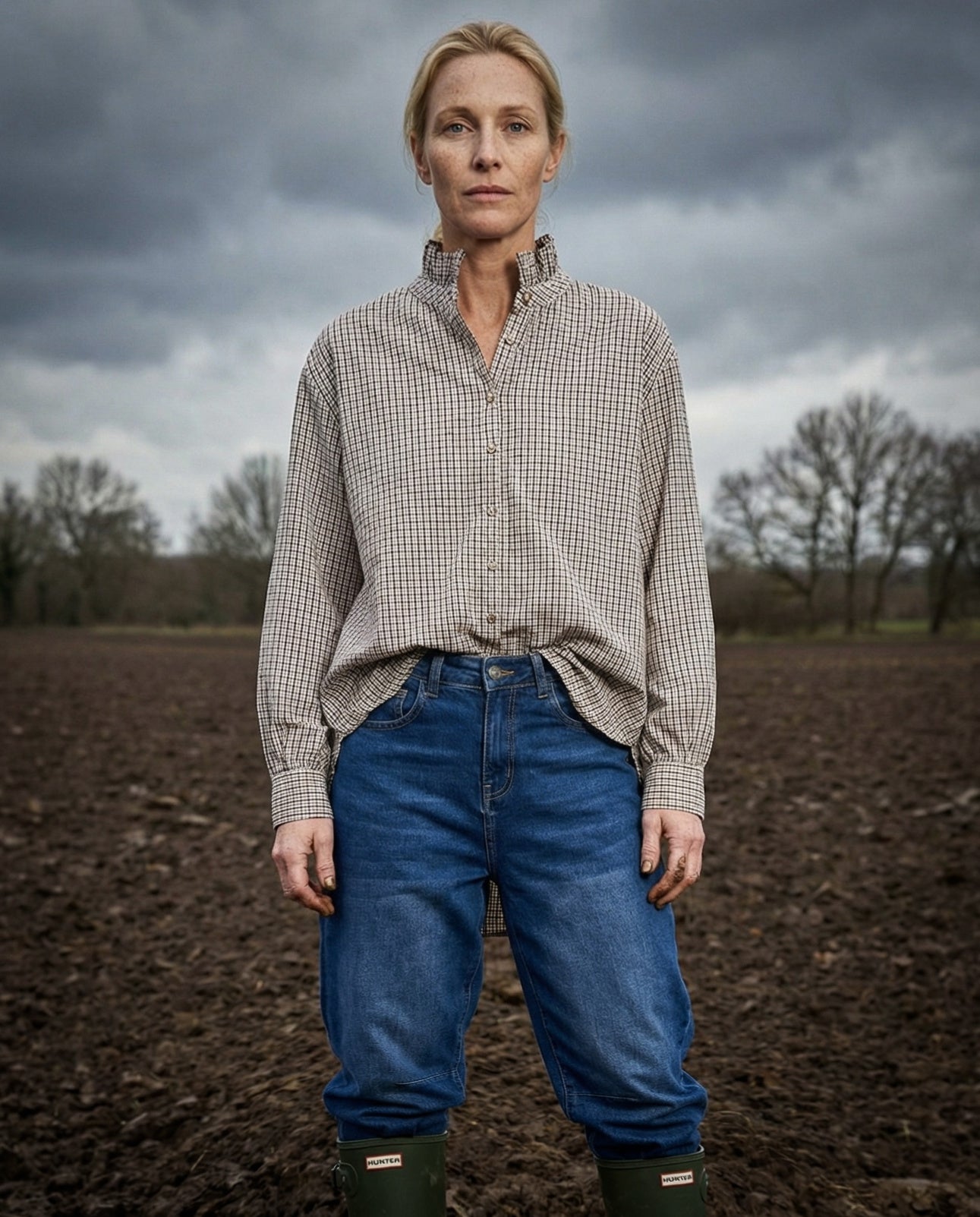 MIRI | Ruffle Collar Shirt in Country Check | Small Check