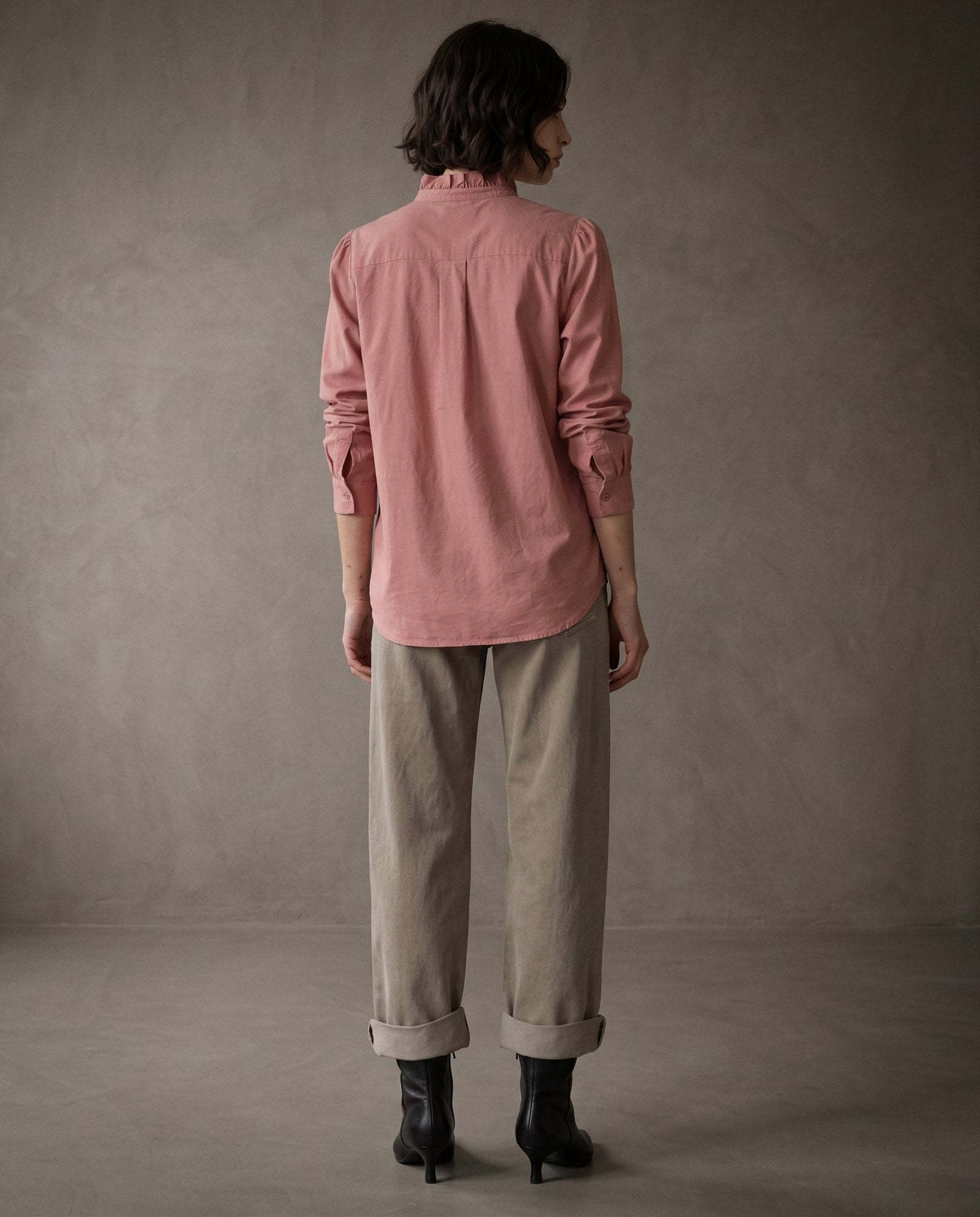 EDEN | Ruffle Collar Shirt | Rose