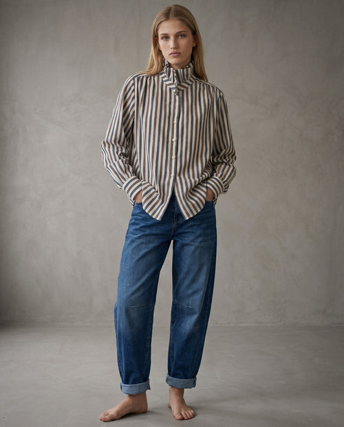 LOU | Ruffle Collar Striped | Stripes