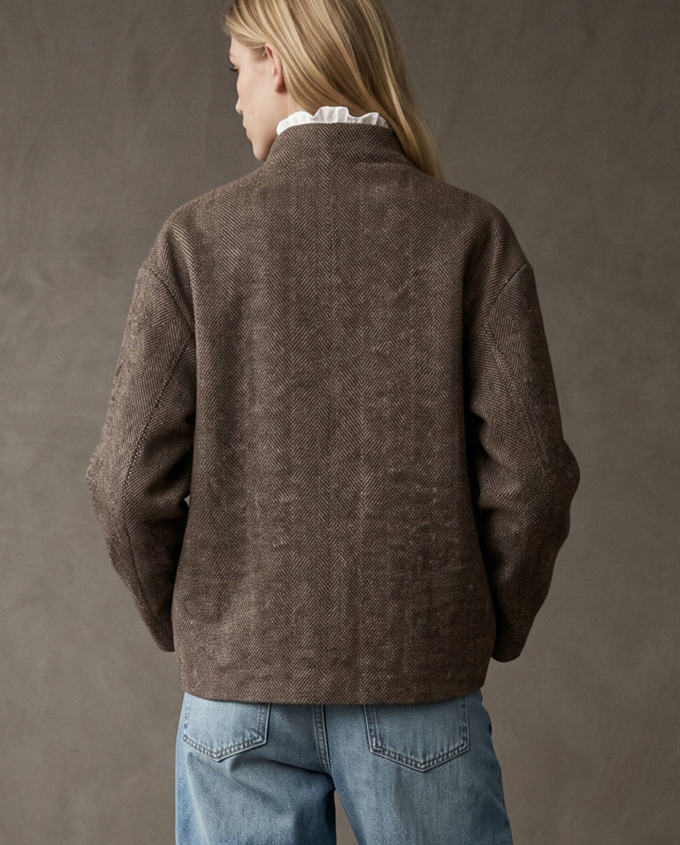CAMILLE | Soft Stand Jacket | Tweed