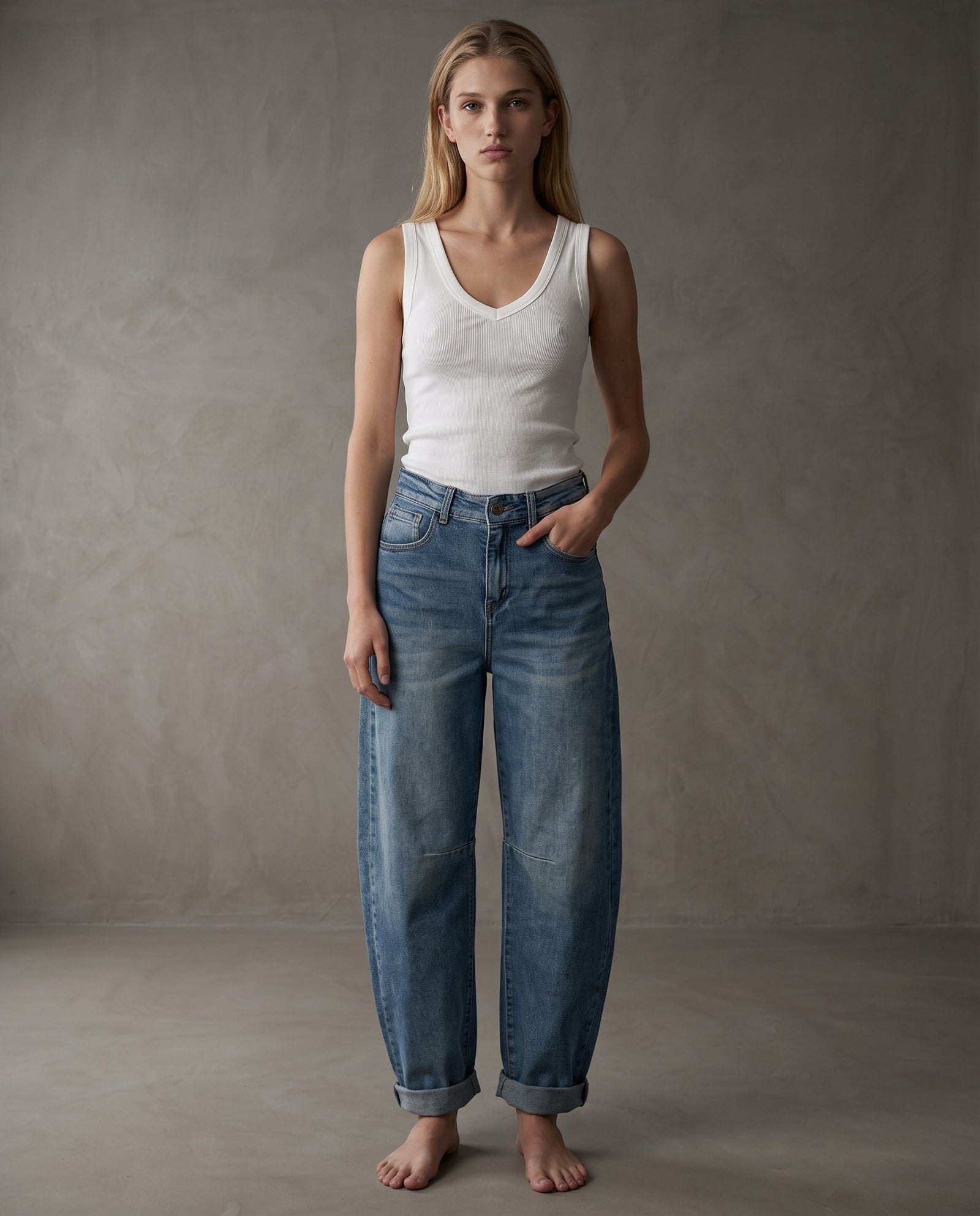 AYA | Ribbed Vest | Ecru