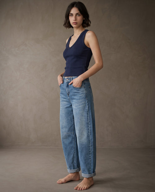 AYA | Ribbed Vest | Navy