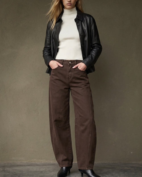 NOLA | Barrel Leg Jeans | Chocolate