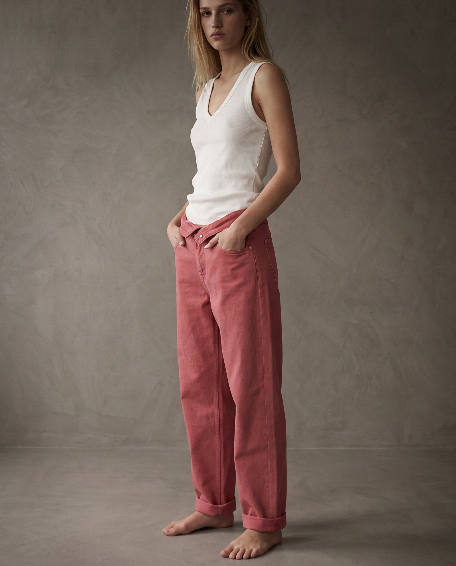 ALICE | Wide Leg Jeans | Faded Rose