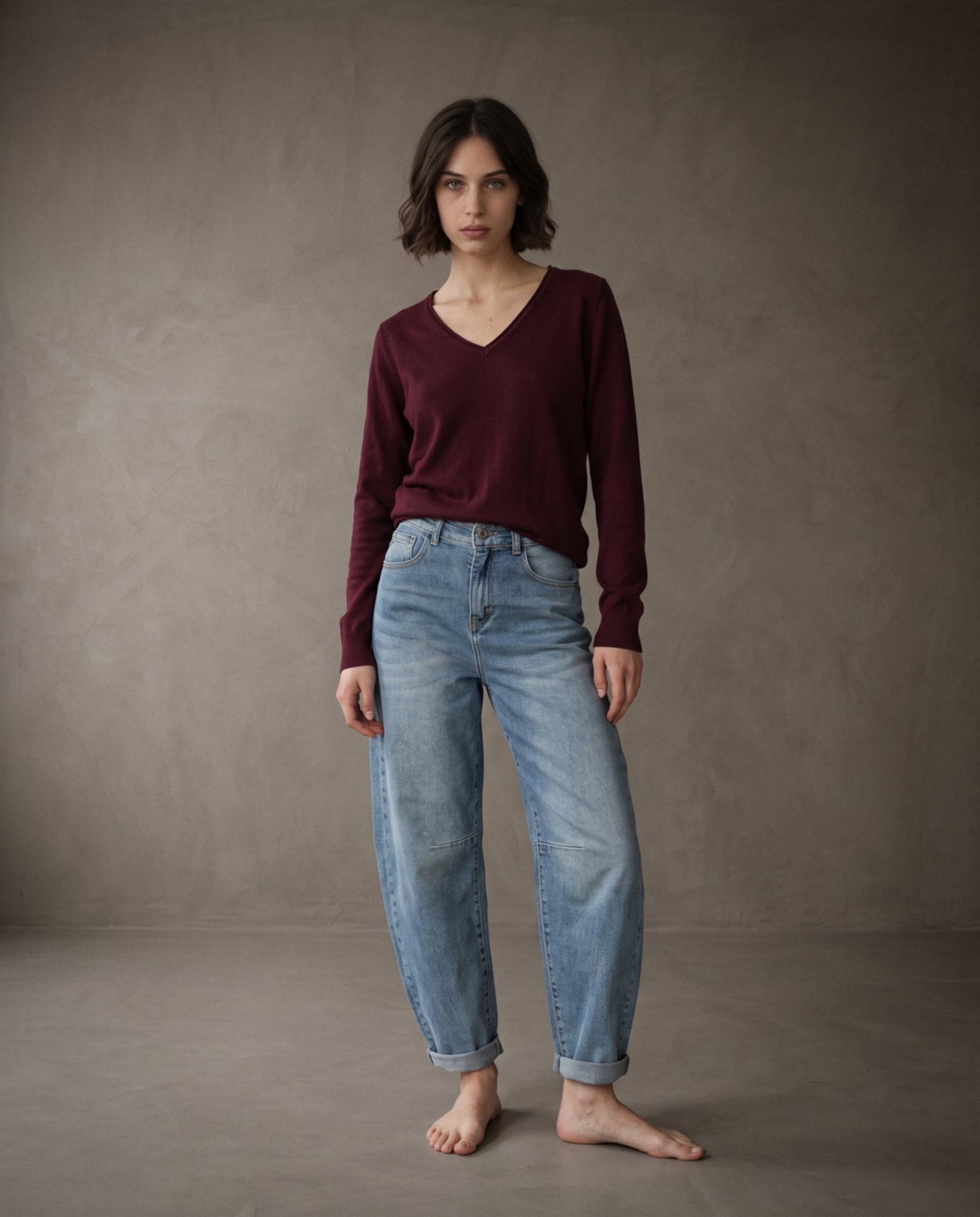 JOELLE | Cashmere Enriched Jumper | Burgundy