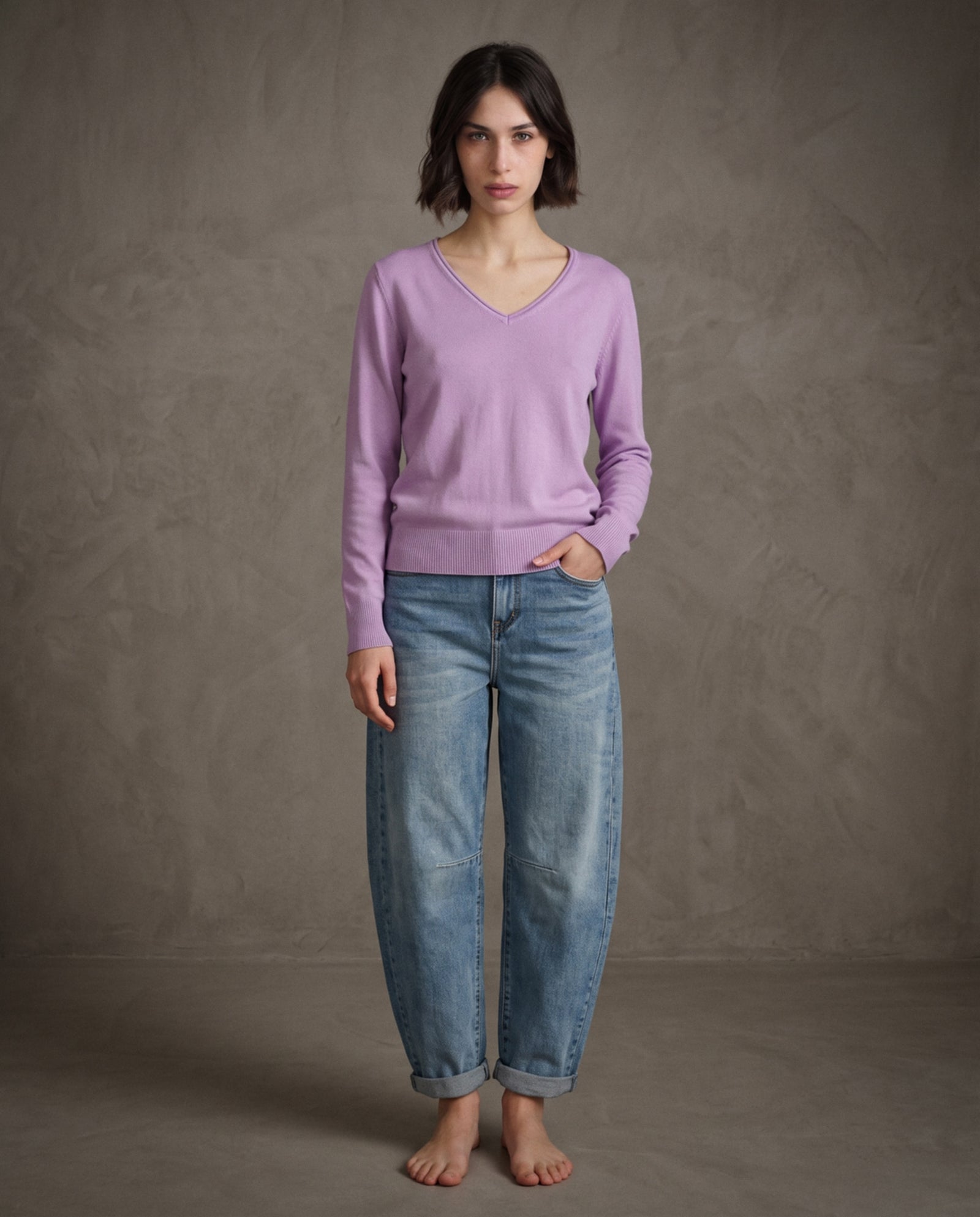 JOELLE | Cashmere Enriched Jumper | Lilac