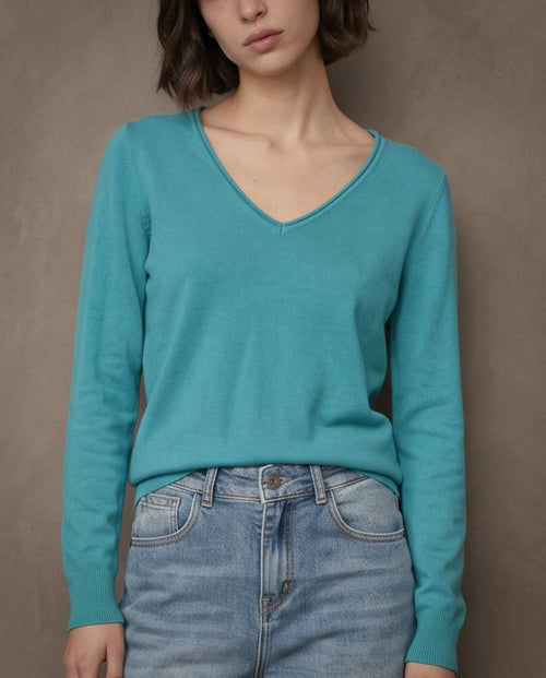 JOELLE | Cashmere Enriched Jumper | Pale Turquoise