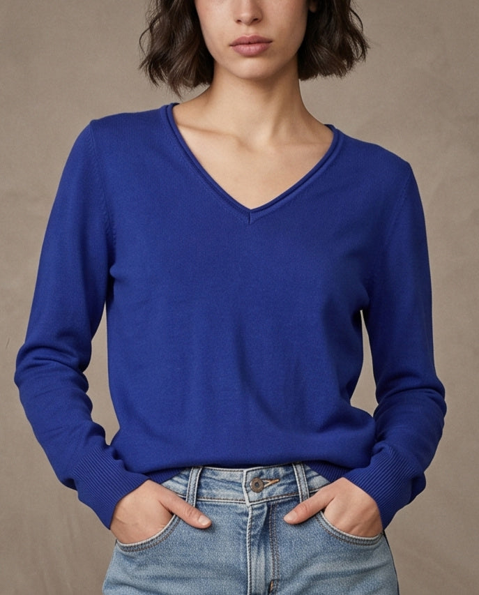 JOELLE | Cashmere Enriched Jumper | Royal
