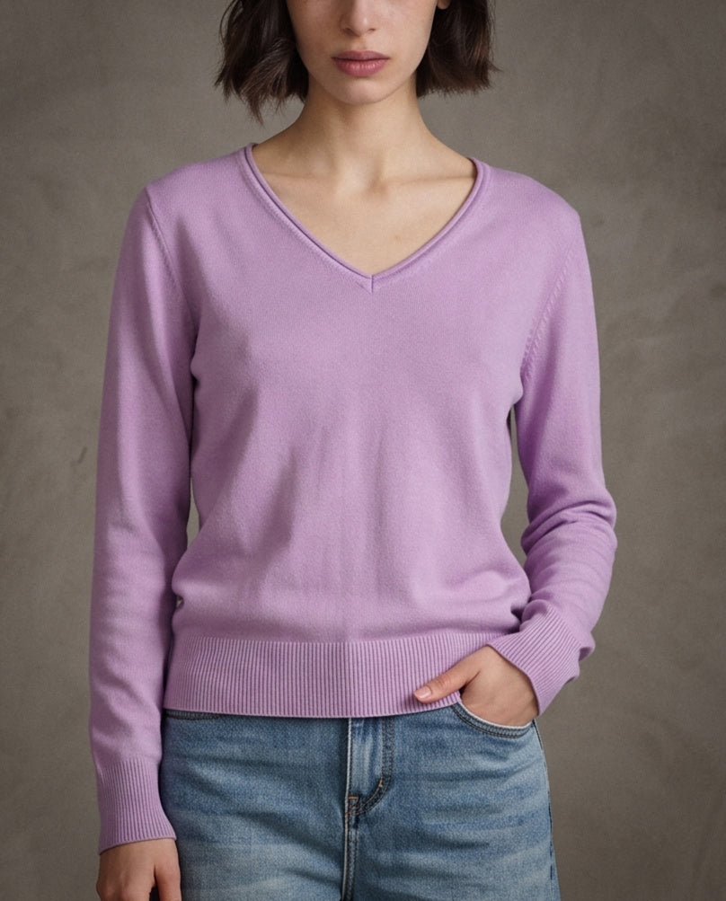 JOELLE | Cashmere Enriched Jumper | Lilac