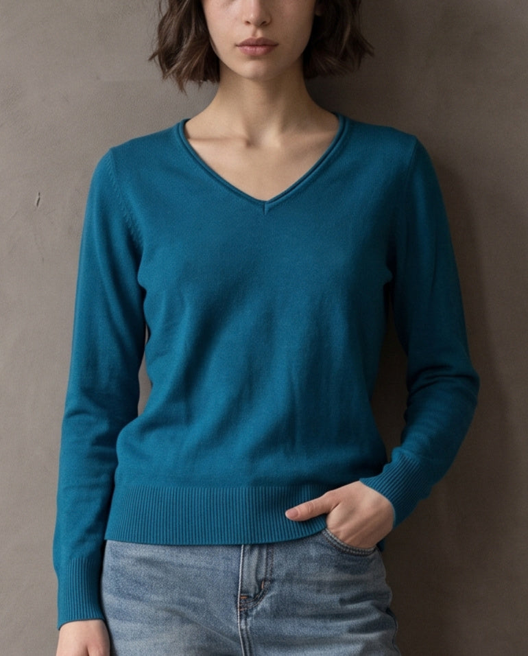 JOELLE | Cashmere Enriched Jumper | Turquoise