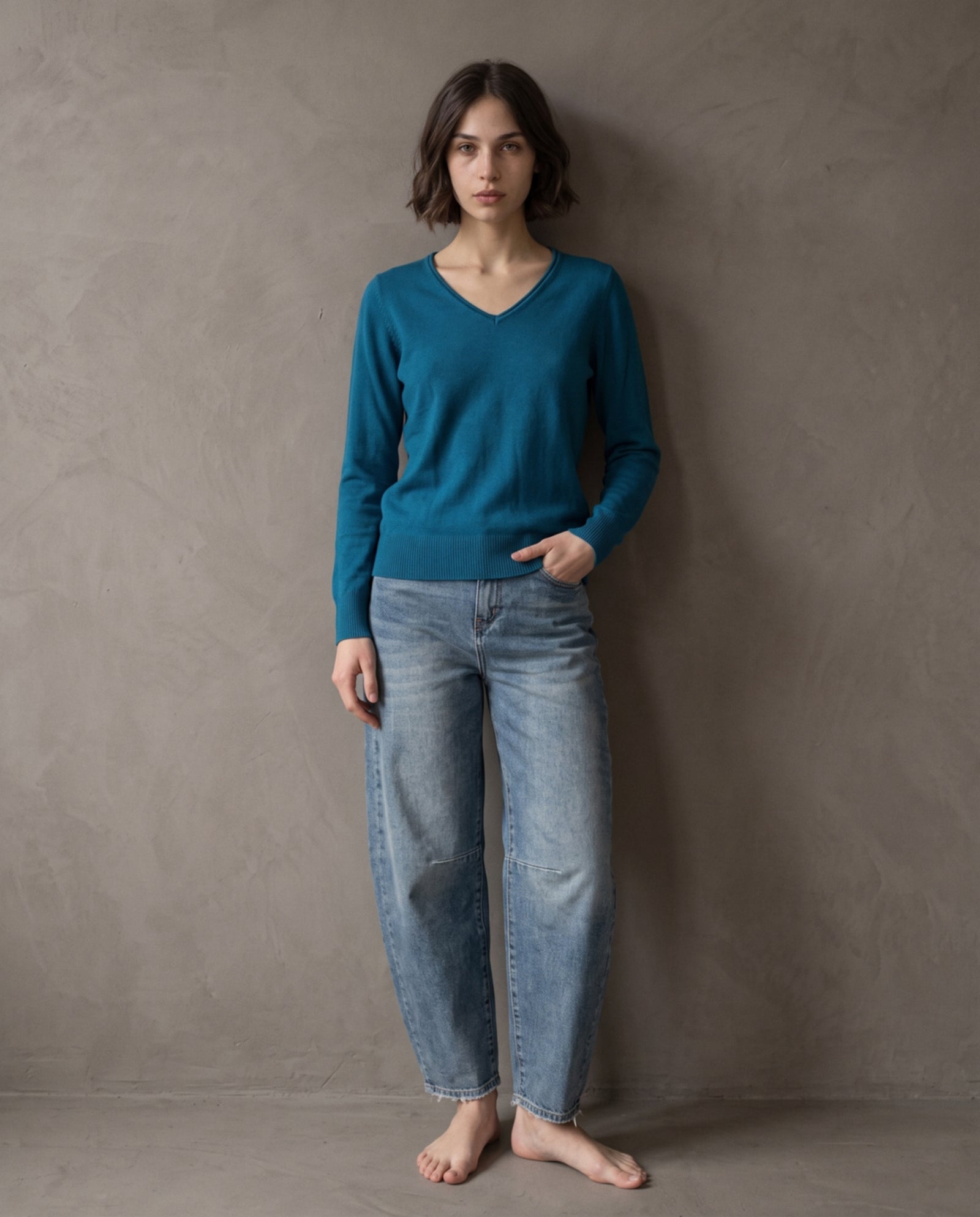 JOELLE | Cashmere Enriched Jumper | Turquoise