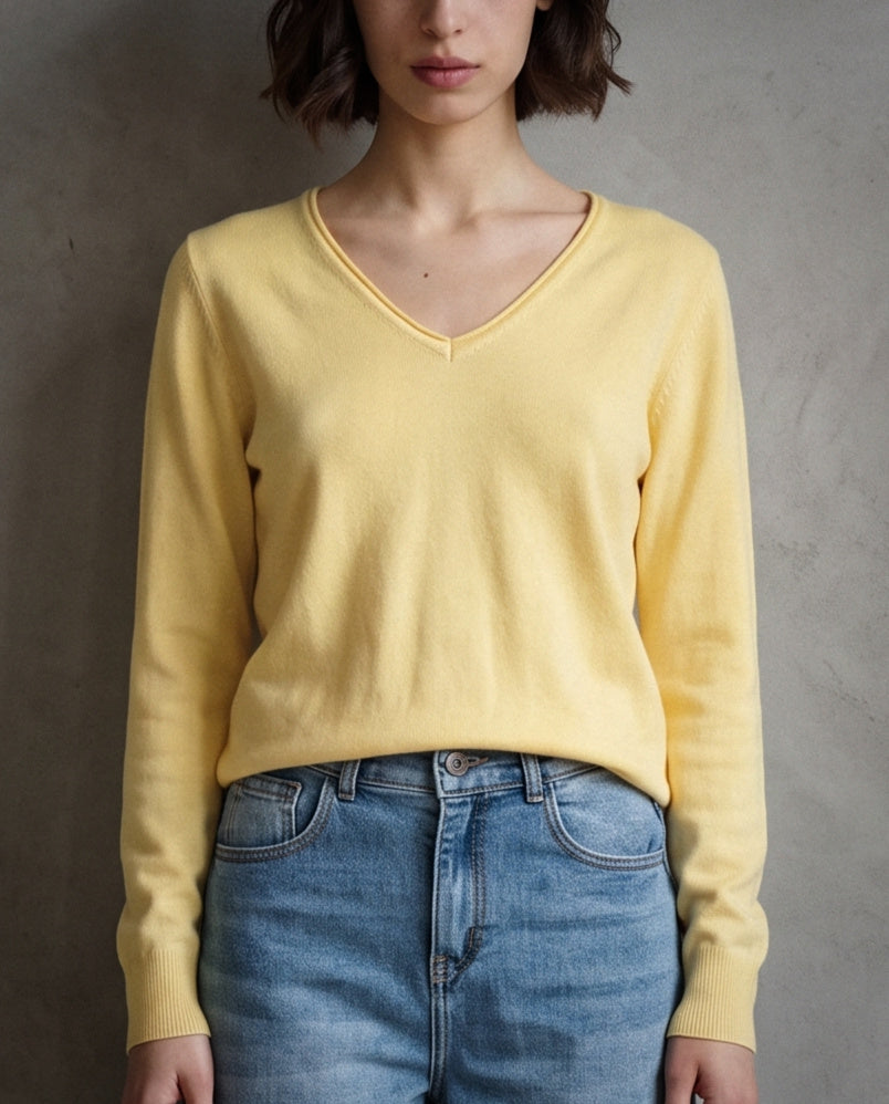 JOELLE | Cashmere Enriched Jumper | Yellow