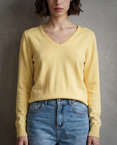 JOELLE | Cashmere Enriched Jumper | Yellow