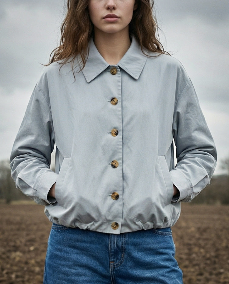 MEIRA | Women's Short Jacket | Pale Slate