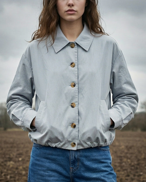 MEIRA | Women's Short Jacket | Pale Slate