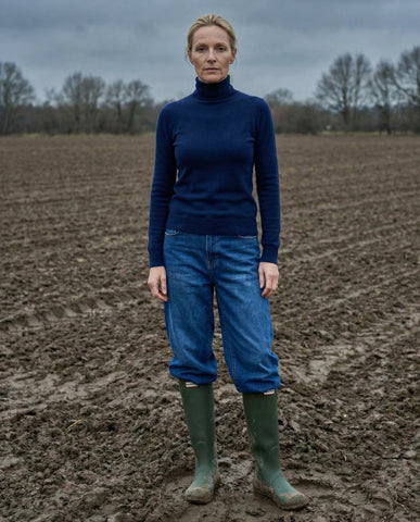 ALIA | Cashmere Enriched Crew Neck | Blue