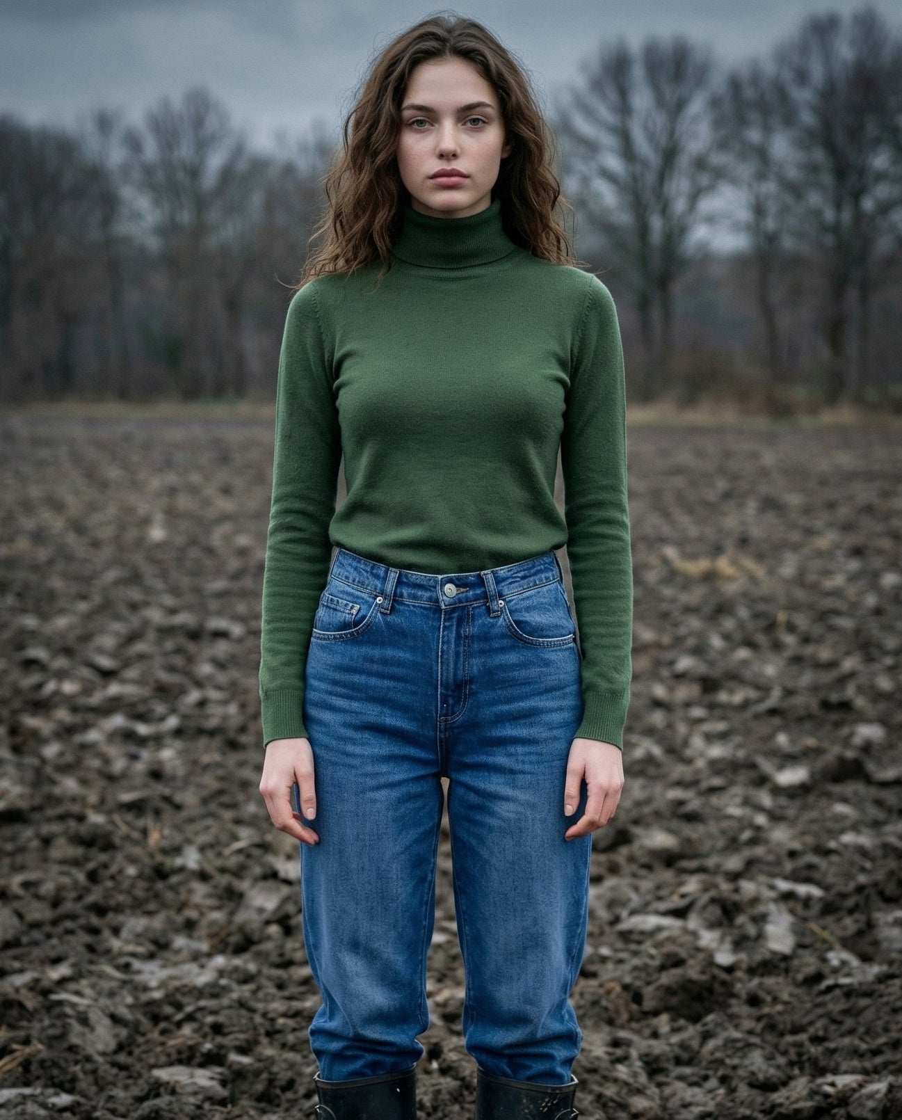 POLINA | Cashmere Enriched Roll Neck | Khaki