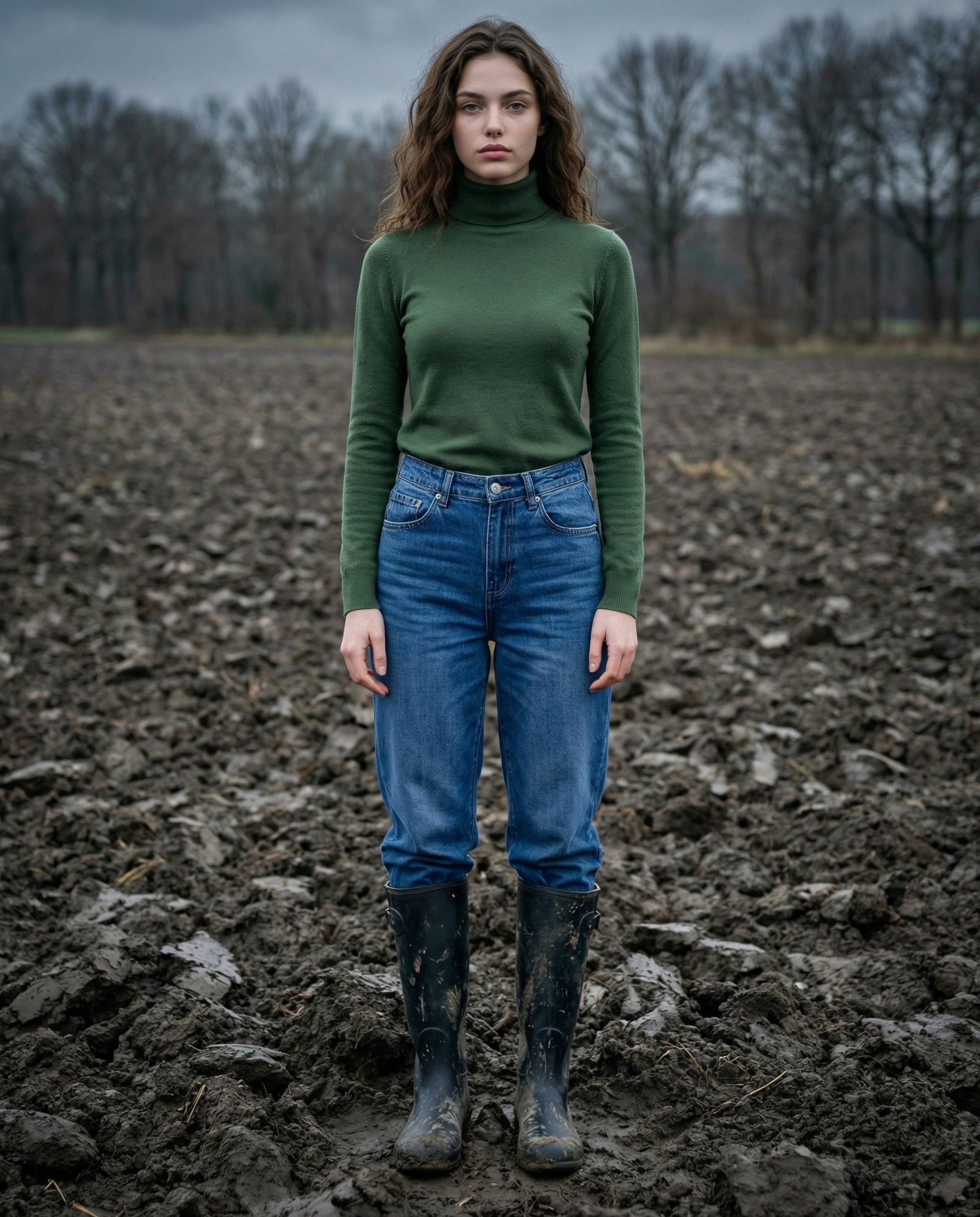 POLINA | Cashmere Enriched Roll Neck | Khaki