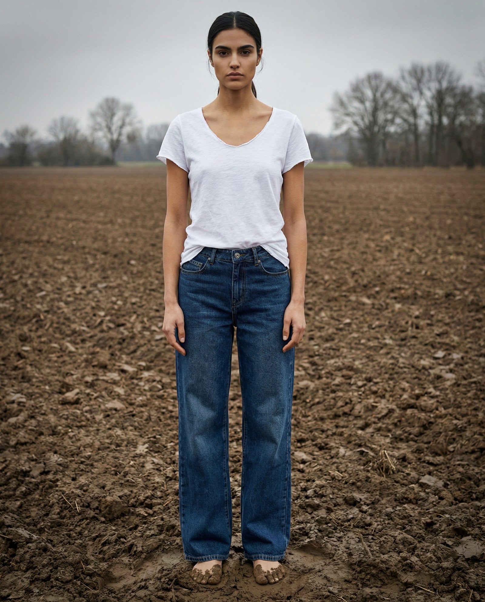 TEHILA | Wide Cut Leg Jeans | Indigo Blue