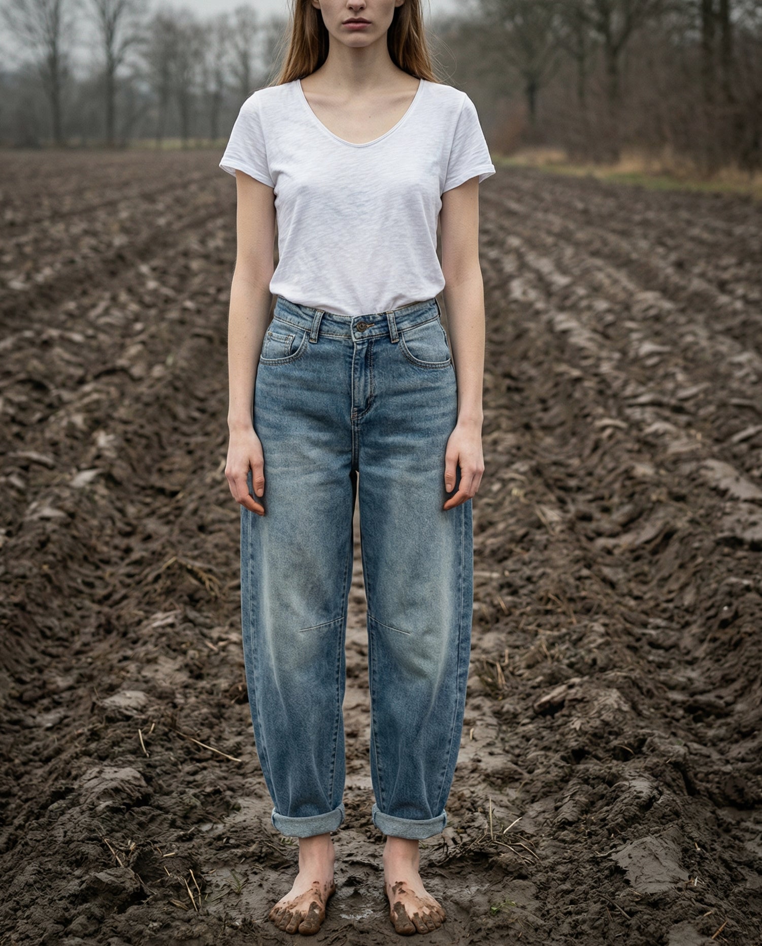 SAMI | Barrel Cut Jeans | Faded Wash