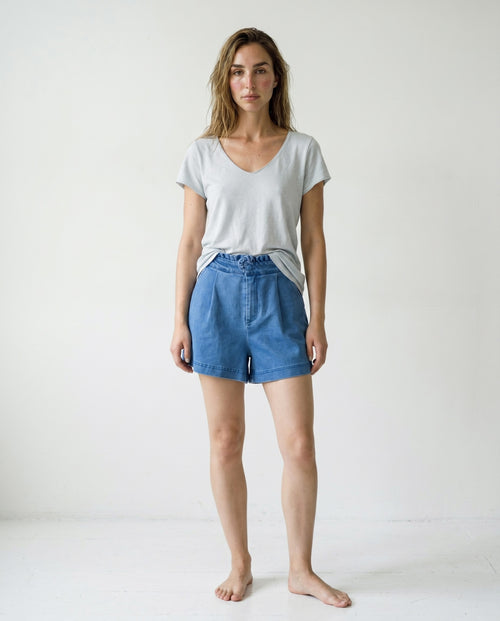 DANYA | High Waist Shorts | Blue