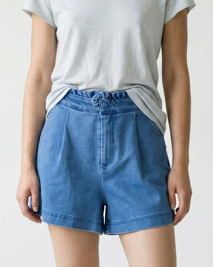 DANYA | High Waist Shorts | Blue