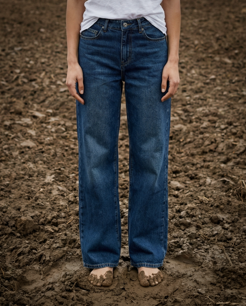 TEHILA | Wide Cut Leg Jeans | Indigo Blue