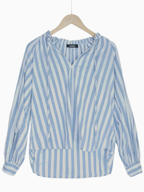 LIZET | Bold Stripe Blouse | Blue