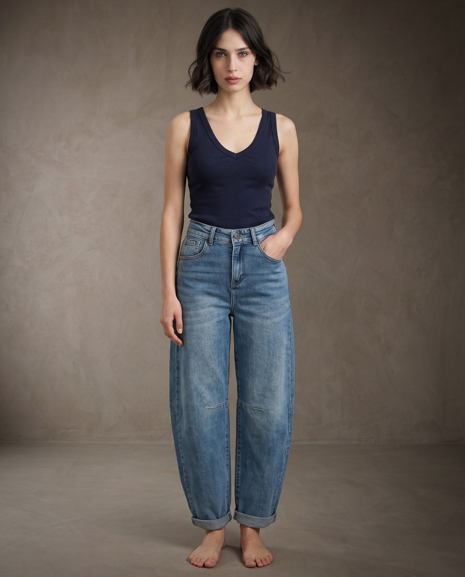 AYA | Ribbed Vest | Navy