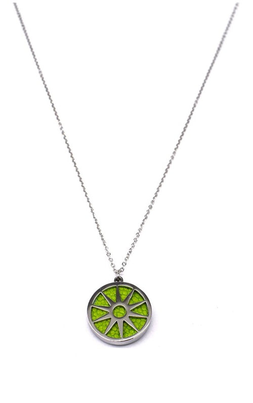 ANAIS - Necklace - Silver & Green