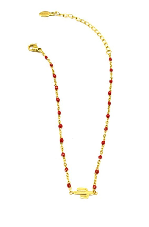 CACTUS - Bracelet - Gold & Red