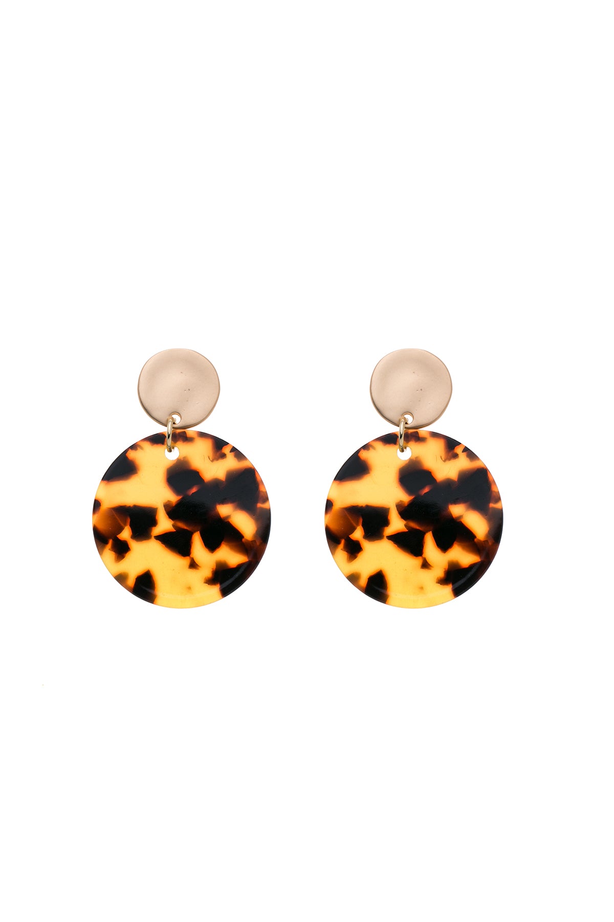 TILLI - Tortoiseshell Disc Earrings
