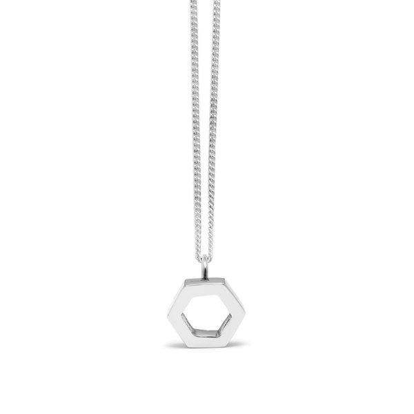 LAIS - Silver Hexagon Pendant