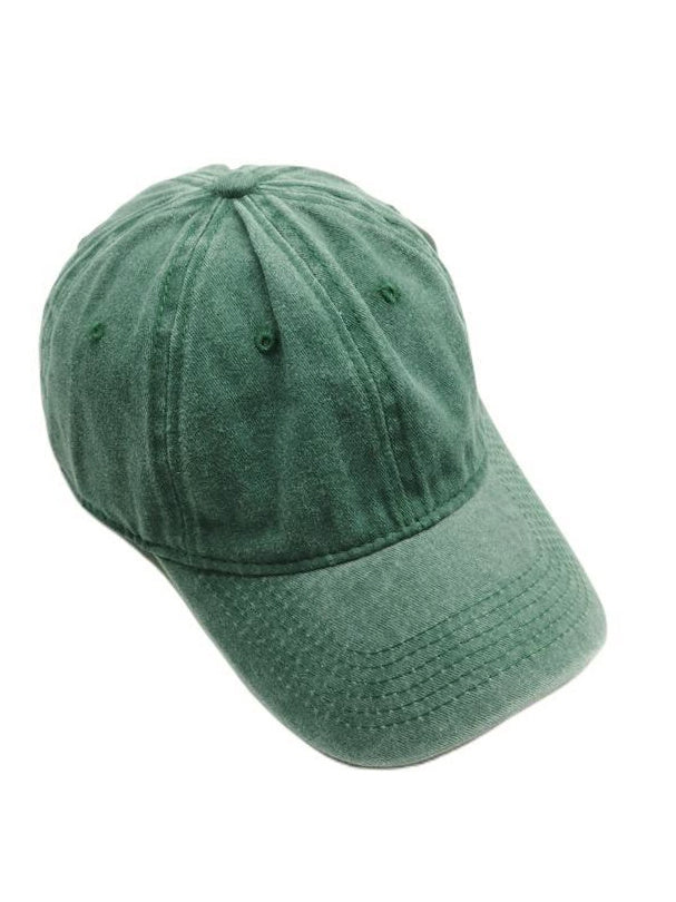 BROOKLYN | Washed Cotton Baseball Cap | Green