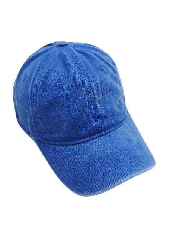 BROOKLYN | Washed Cotton Baseball Cap | Blue