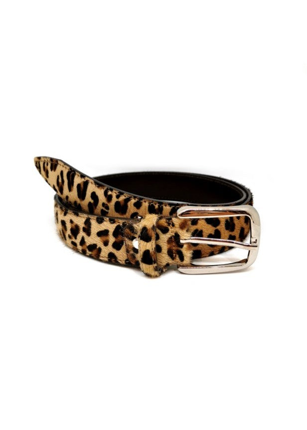 ELOISE - Small Leopard Print Leather Belt