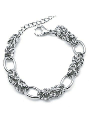 Chain, Ring, Bar & Bulls Skull Bracelet | Gold