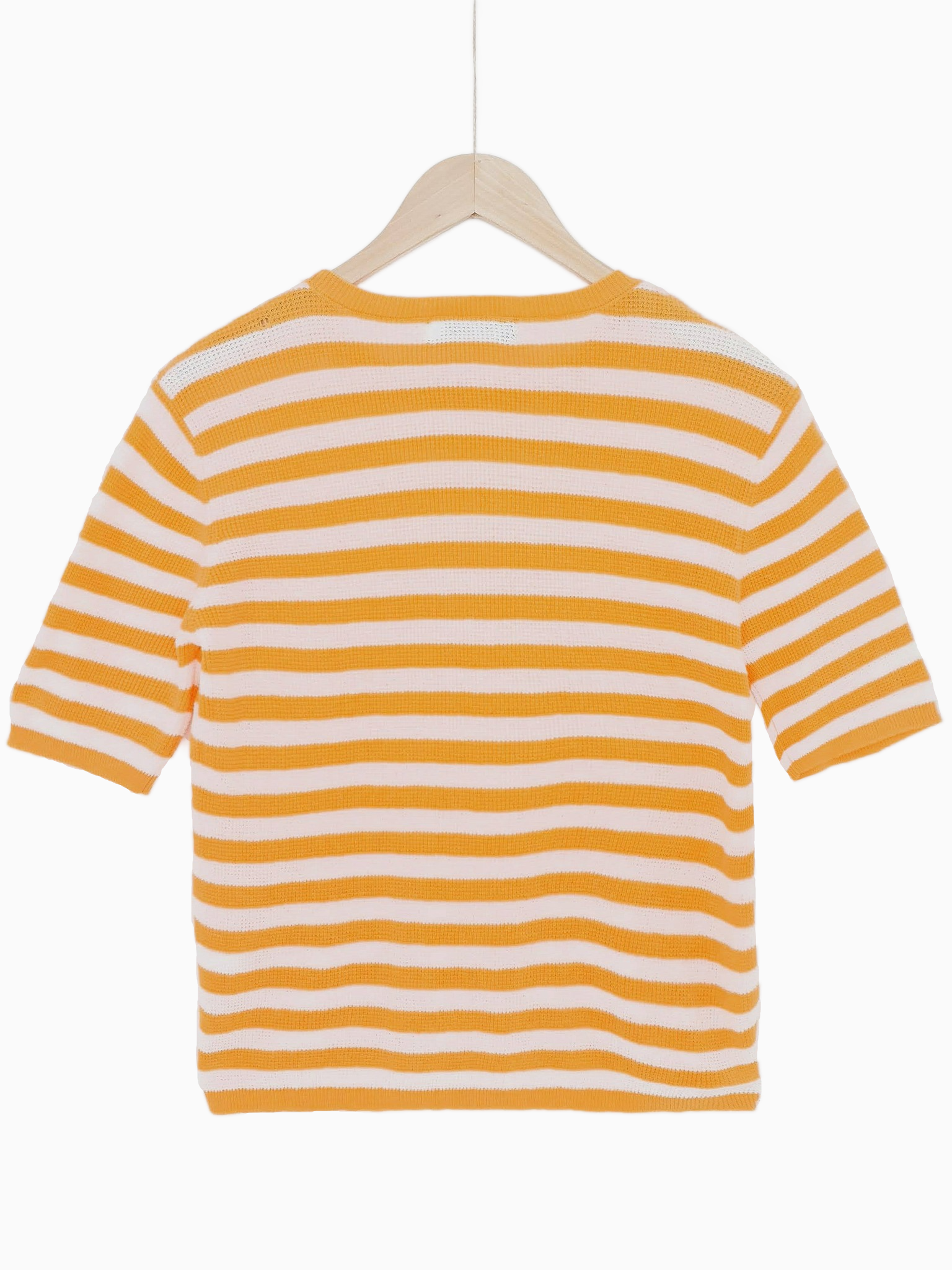 INNA | Breton Knit Sweater Top | Orange