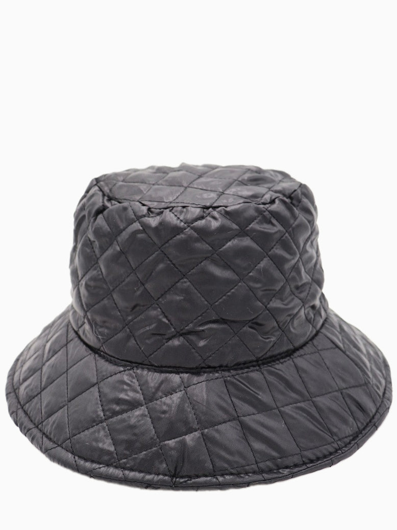 HEBE - Quilted Bucket Hat - Black