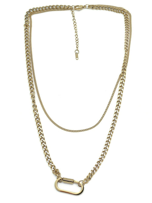 Chain & Clasp | Two Layer Necklace | Gold